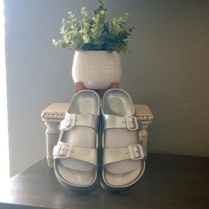 Silver Metallic sandals
